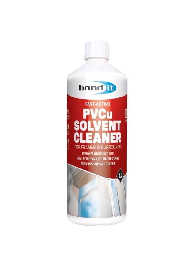 Bond It Bond-It PVCu Heavy Duty Solvent Cleaner 1 L – Fast-Acting Formula Removes Ingrained Dirt from Window & Door Frames, Surrounds, PVCu & UPVC Surfaces – Clear Color - Image 4