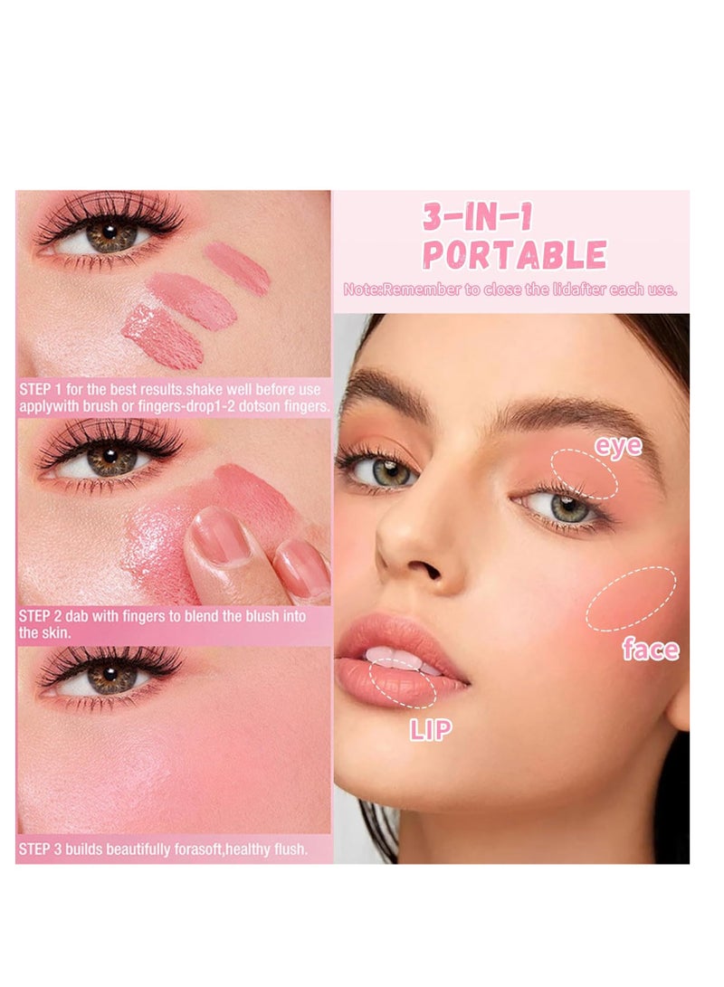 Milk Pack of 4 Milk Jelly Blush Stick, Multi Jelly Tint Blush Stick, Milk Jelly Tint Blush Stick, Lip Tint Stain, Long Lasting Multi Use Makeup Blush Stick, Milk Jelly Blush Tint for Lips Cheek - Image 3