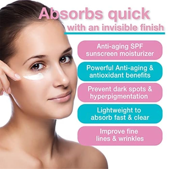 Touch Age Defying SPF 30 Sunscreen Moisturizer Face Cream with Vitamin C, E, & Hyaluronic Acid for Face, Neck, or Body - Fragrance and Oil Free - 3.3 Oz - Image 2