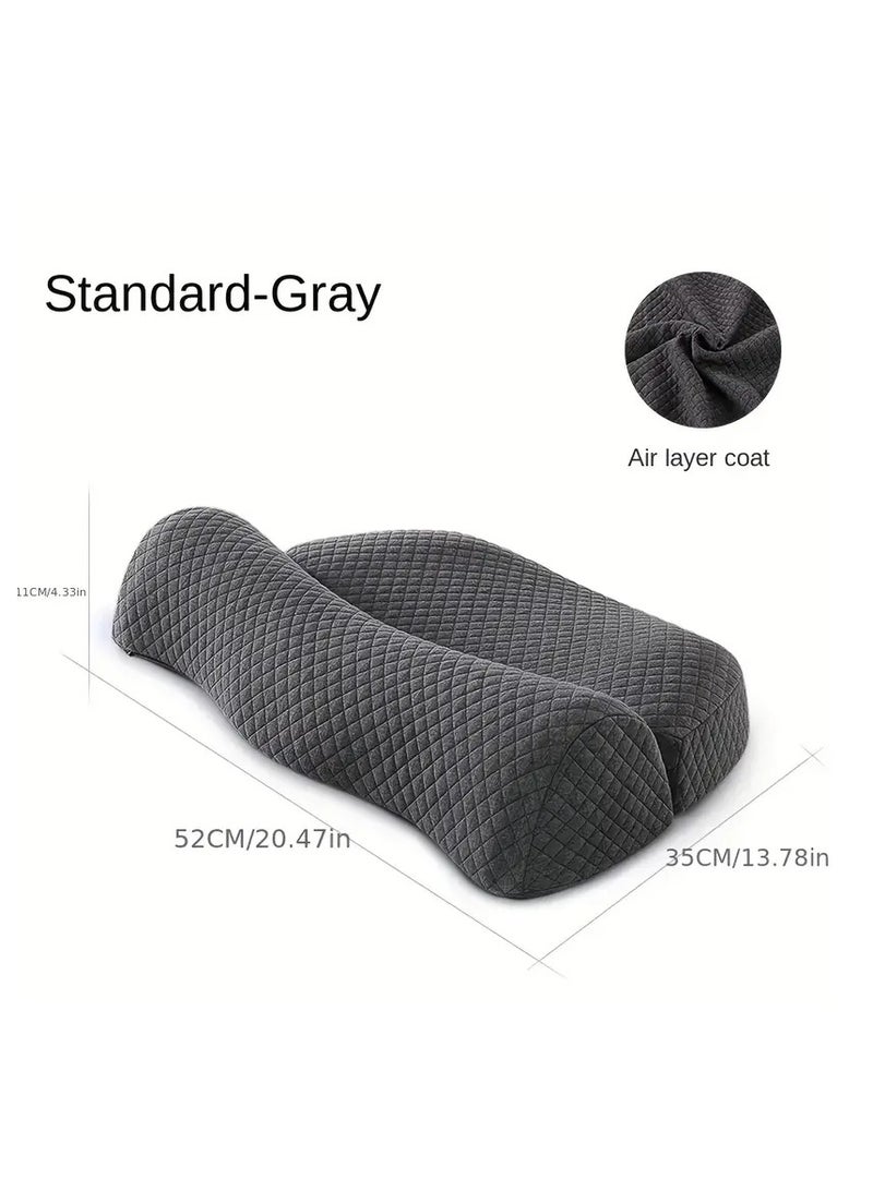 ميموري وسادة ميموري فوم قابلة للتعديل ومصممة لراحة العنق وفقرات الظهر لنوم أمن وصحي  لمن يعانون من الام العمود الفقري والرقبة - رمادي - Image 2