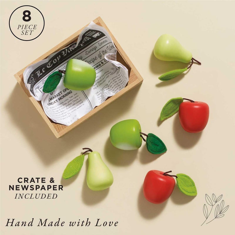 Le Toy Van - Wooden Honeybee Market Apples & Pears Crate | Perfect for Supermarket, Food Shop or Cafe Pretend Play | Great As A Gift (TV191) - Image 2