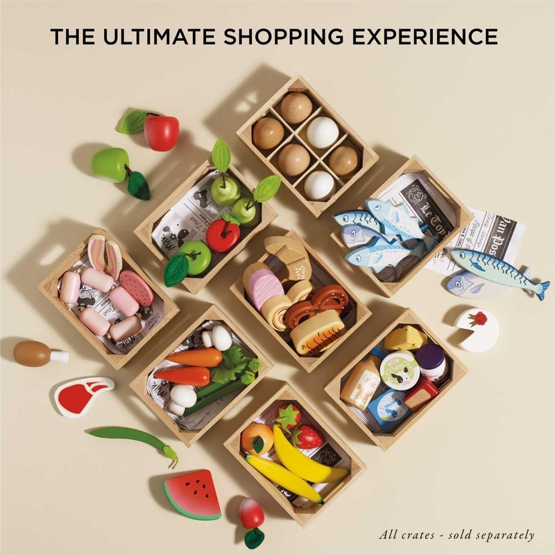 Le Toy Van - Wooden Honeybee Market Apples & Pears Crate | Perfect for Supermarket, Food Shop or Cafe Pretend Play | Great As A Gift (TV191) - Image 5