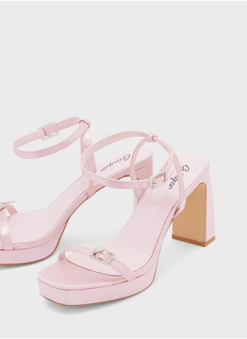 Ginger Ankle Strap Block Heel Sandal