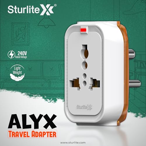 Sturlite Alyx 3 Pin Plug| 2-Pin & 3-Pin Socket| Universal AC Travel Adapter| Strong Polycarbonate Body Socket| Compact Converter Plug for Travel, Home & Office Use - (Pack of 1) - Image 5