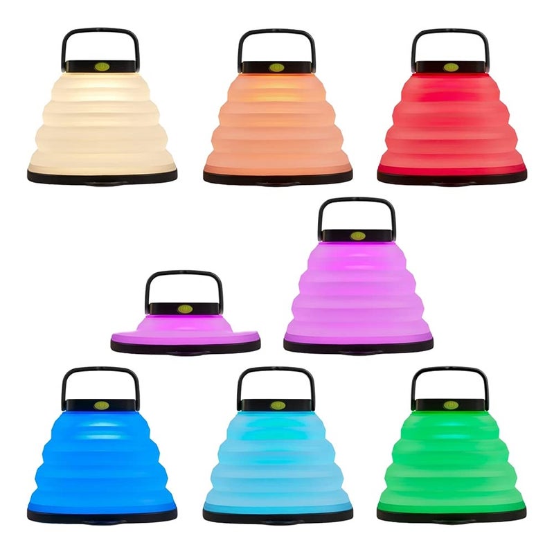 Goal Zero Crush Light Chroma Lantern Collapsible Solar Lantern 3 White Plus Multicolour Fade Plus 6 Colour Modes Turn Campsite Into A Party Built-in Solar Panel Or Charge from Any USB Port,Black - Image 3