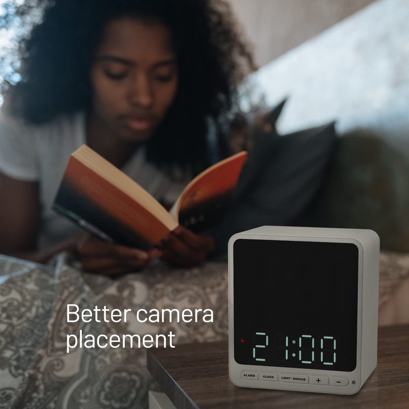 Wasserstein Alarm Clock Camera Case - Compatible with Wyze Cam V4/V3/V3 Pro/OG - Cover for Low-Key Camera Placement (White) (Camera NOT Included) - Image 3