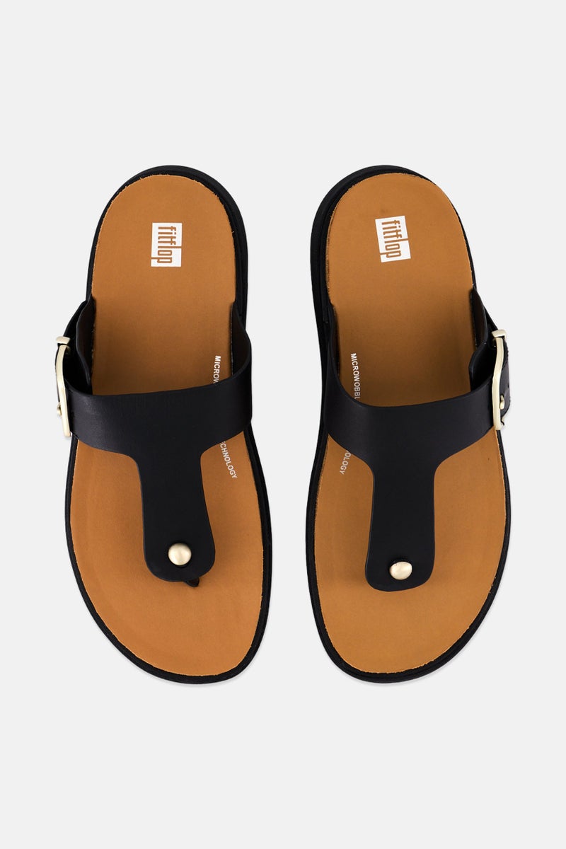 FitFlop صنادل نسائية جين-FF سهلة الارتداء، سوداء - Image 3
