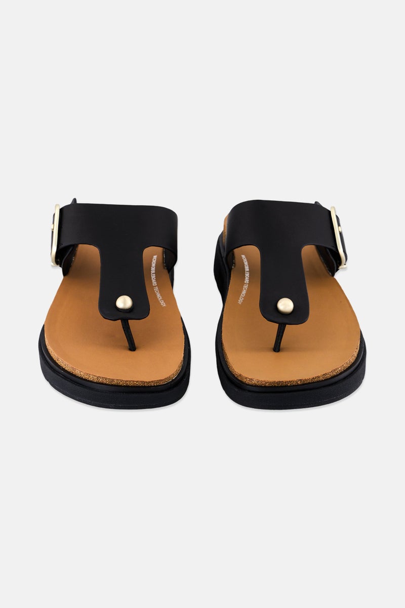 FitFlop صنادل نسائية جين-FF سهلة الارتداء، سوداء - Image 4