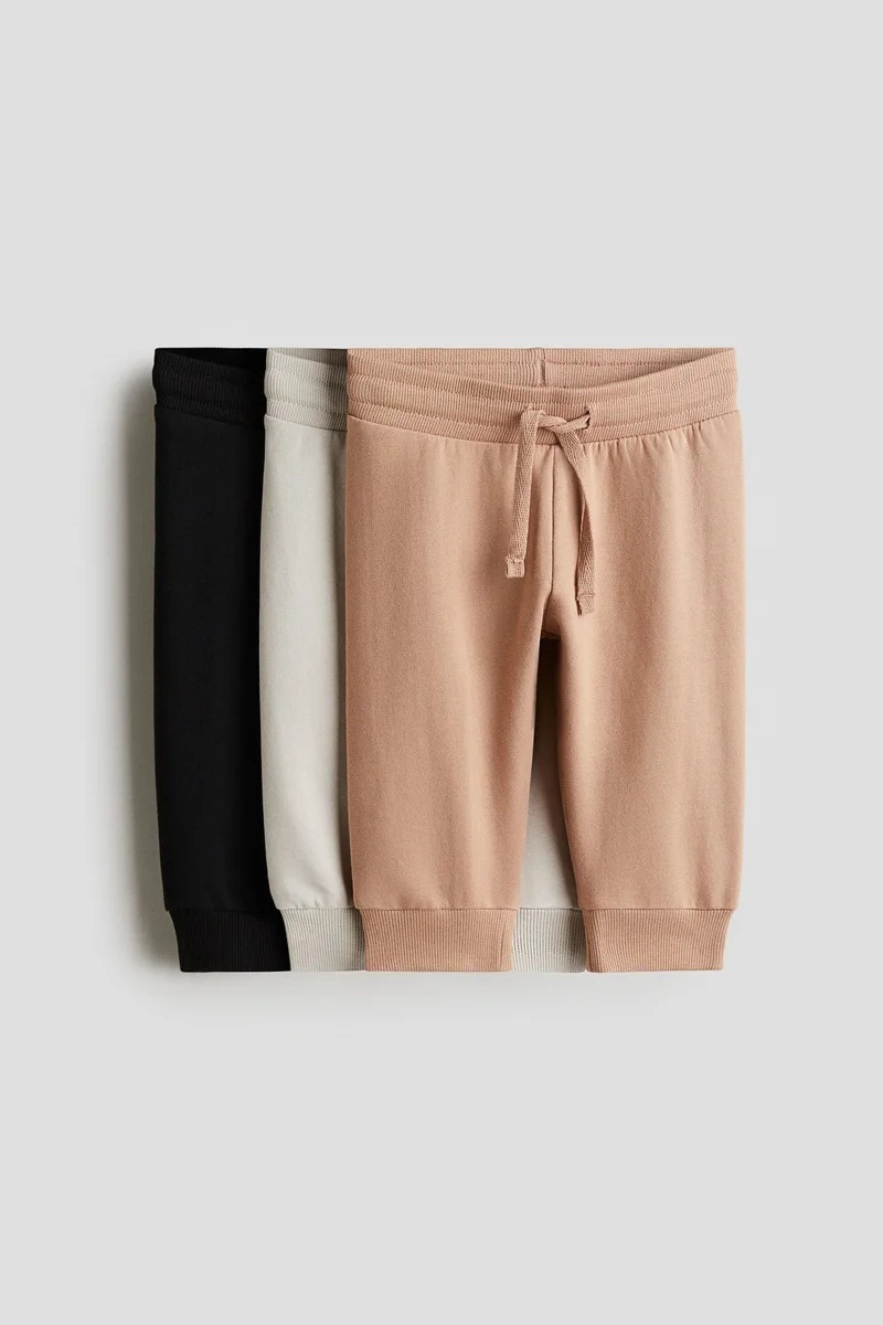 H&M 3-pack cotton joggers