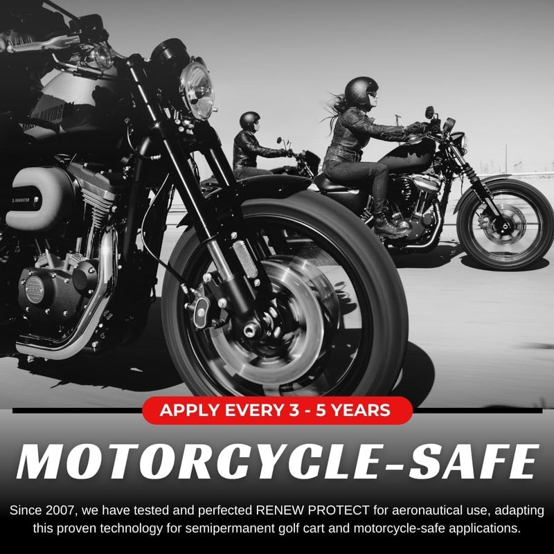 Renew Protect - Blak, Semipermanent Rich Black Tire & Trim Treatment, Mid to High Shine, Floor Mat- RV- Golf Cart, Motorcycle-Safe, Acrylic Ceramic-Hybrid Protectant, Wash-Proof, 5 min Dry-Seal 8oz - Image 5