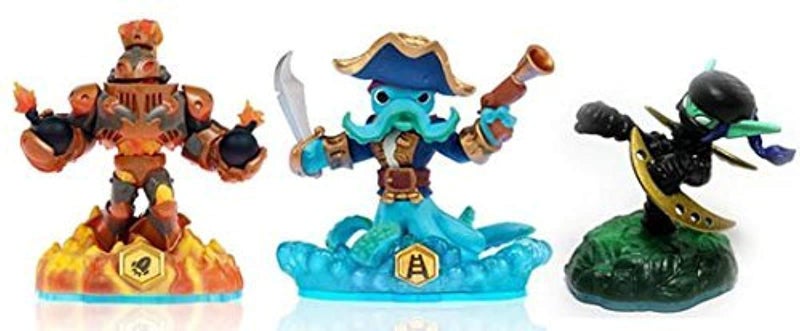 Activision Skylanders Swap Force LOOSE Blast Zone, Wash Buckler, & Ninja Stealth Elf Set Includes Card Online Code - Image 1