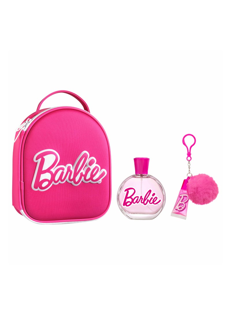 باربي مجموعة باربي (أو دو تواليت 100 مل+ملمع شفاه)