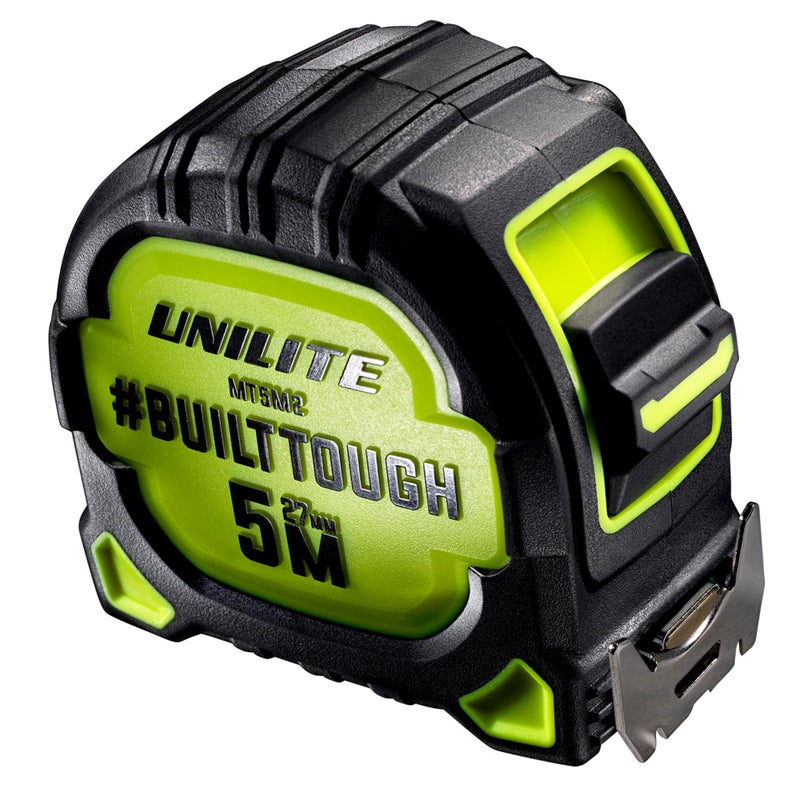 Unilite MT5M2 Heavy Duty Tape Measure 5m16ft 27mm Wide SUPERBLADE Nylon Coated 29m StandOut Blade Magnetic Dual Hook DualSided ImperialMetric Impact Resistant - Image 2