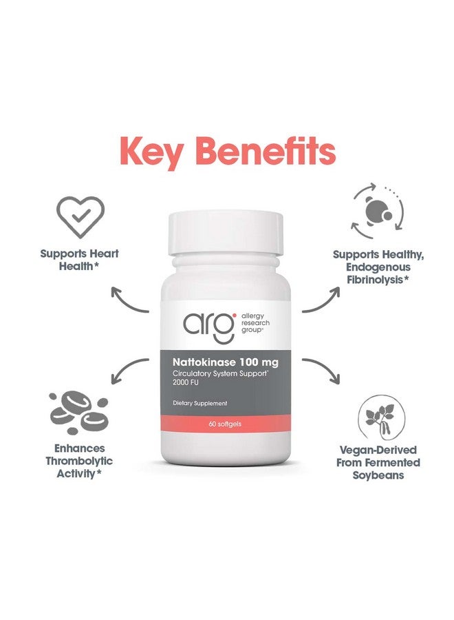 Allergy Research Group - Nattokinase Supplement NSK-SD 2000 FU, 100mg - Cardiovascular/Circulatory Health - 60 Softgels - Image 4