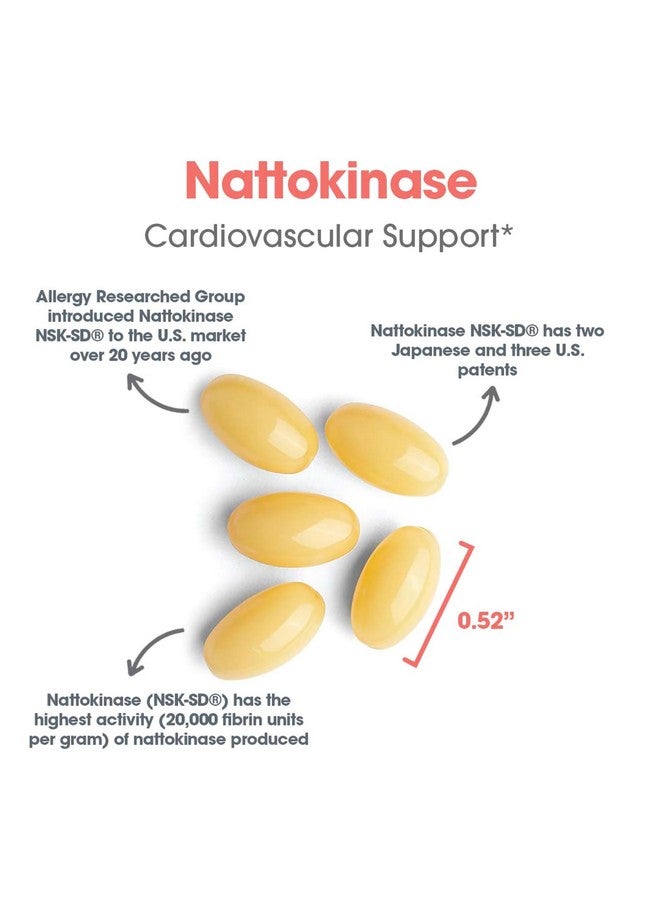 Allergy Research Group - Nattokinase Supplement NSK-SD 2000 FU, 100mg - Cardiovascular/Circulatory Health - 60 Softgels - Image 5