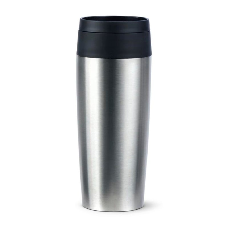 Tefal Travel Mug Classic Stainless Steel 036L Comfort Screw Lid Quick Press TravelReady Reusable 100 LeakProof Keeps Drinks Cold 8 hrs and Hot 4 hrs 360 Drinking N2020110