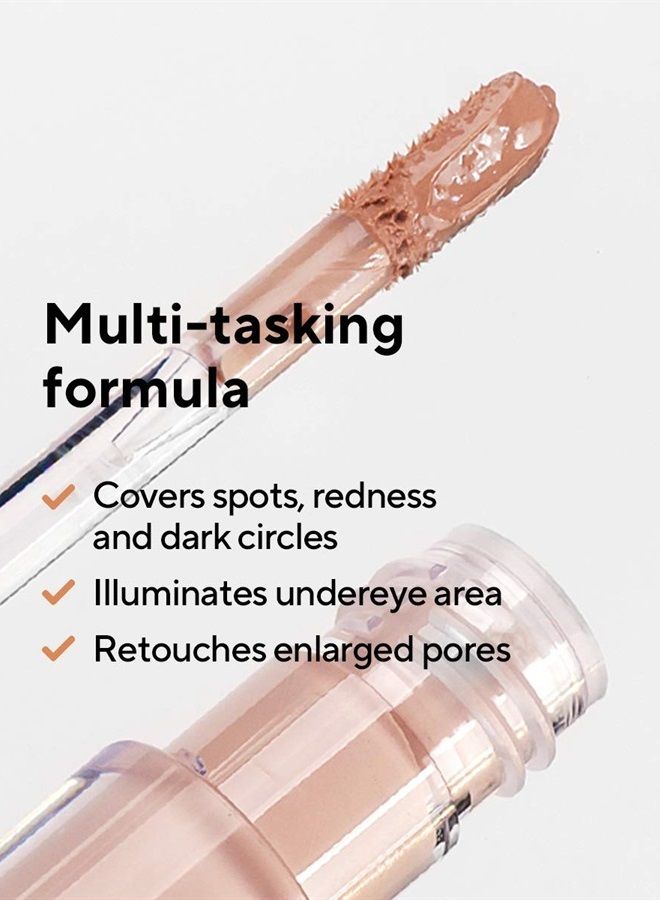 MÁDARA Organic Skincare | The Concealer #25 LATTE - Long-lasting Concealer Makeup, Dewy Finish, With Hyaluronic Acid And Smart Minerals, Vegan, Ecocert Certified, Recyclable Packaging, 0.13 oz - Image 4