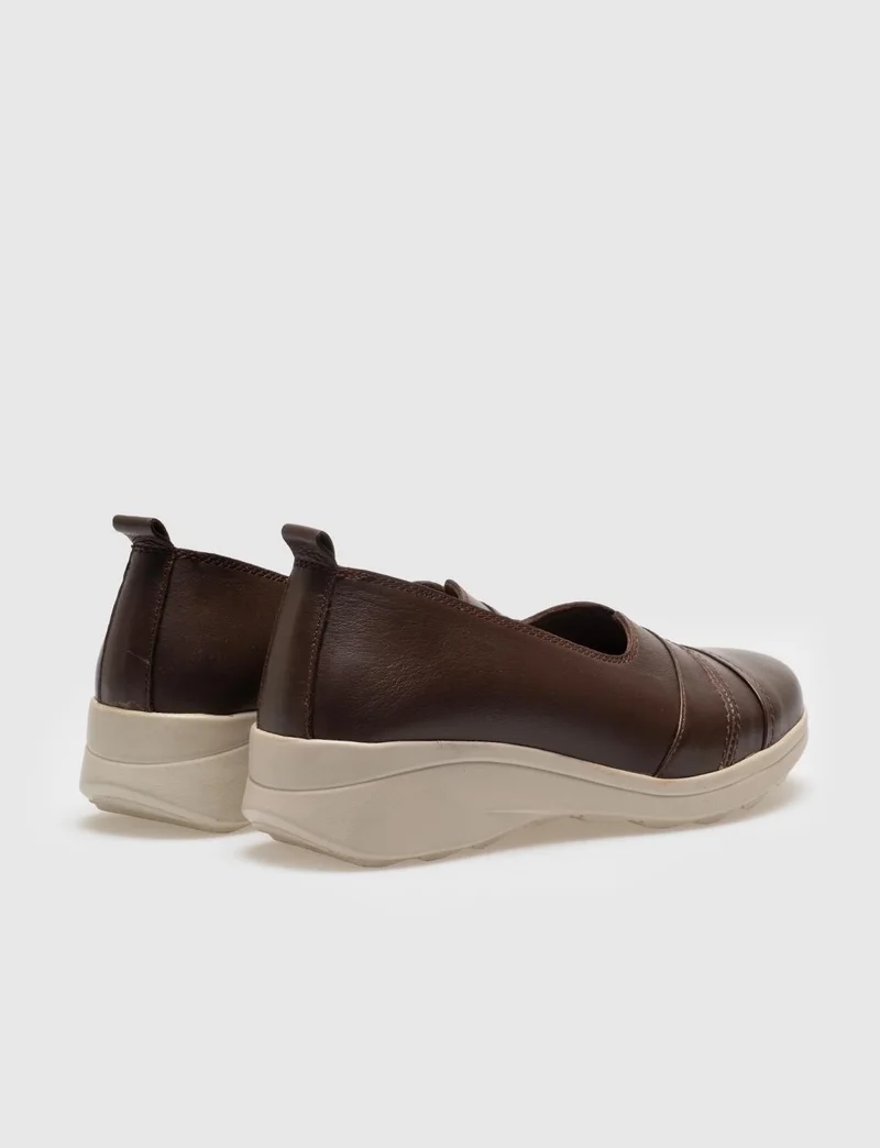 كاباني Genuine Leather Brown Women's Comfort Shoes