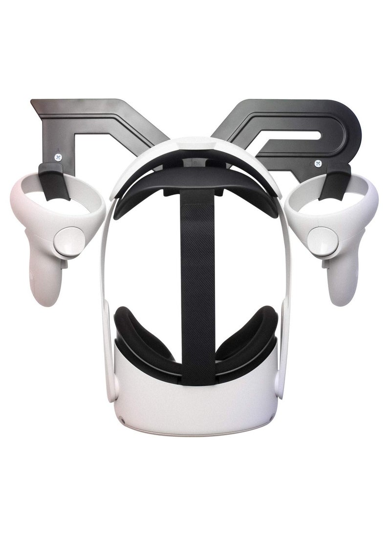 XICEN VR Headset Wall Mount Storage Stand Hook Compatible with Quest 2 Pro Rift S, Valve Index, PSVR 2, HTC Vive, Vive Pro, HP Reverb G2, MR Headsets and Controllers  - Image 1
