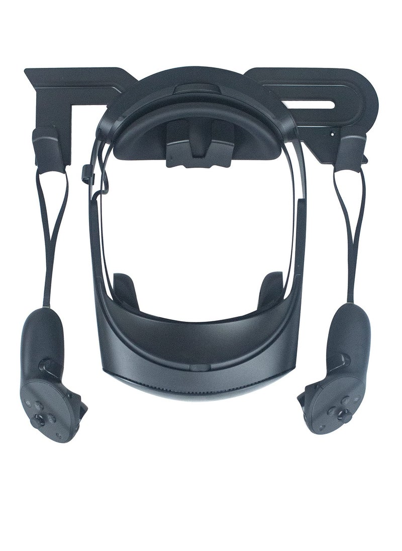 VR Headset Wall Mount Storage Stand Hook Compatible with Quest 2 Pro Rift S, Valve Index, PSVR 2, HTC Vive, Vive Pro, HP Reverb G2, MR Headsets and Controllers