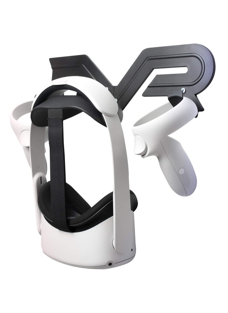 VR Headset Wall Mount Storage Stand Hook Compatible with Quest 2 Pro Rift S, Valve Index, PSVR 2, HTC Vive, Vive Pro, HP Reverb G2, MR Headsets and Controllers
