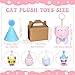 Jiytivity 60 Pcs Adopt A Cat Party Favors Include 20 Mini Stuffed Kittens 20 Foldable Kraft Boxes 20 Birthday Hats Cat Party Favors Mini Plush Stuffed Animals for Adopt A Kitty Cat Party Supplies Gifts - Image 4