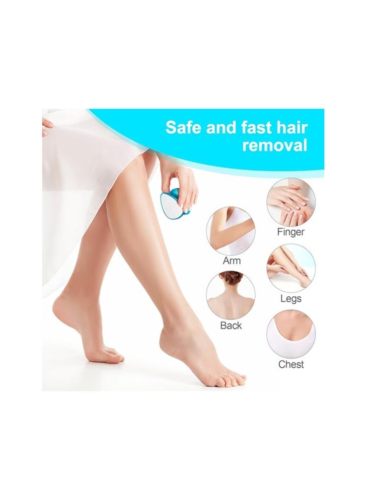 سبيس شوب ممحاة شعر كريستالية للنساء والرجال، مزيل شعر كريستالي قابل لإعادة الاستخدام، أداة تقشير سحرية غير مؤلمة لإزالة الشعر، ممحاة شعر سحرية للأذرع الخلفية والساقين - Image 4