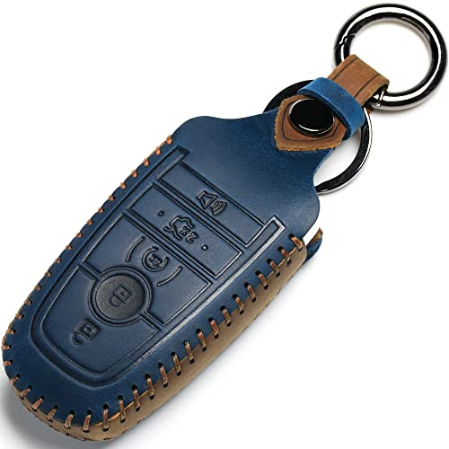 LYGKMU Ford Dedicated Cover Key Fob Case Suit for Keyless Remote Control（A-Blue）mens - Image 1