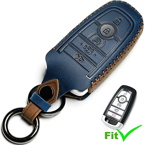 LYGKMU Ford Dedicated Cover Key Fob Case Suit for Keyless Remote Control（A-Blue）mens - Image 2