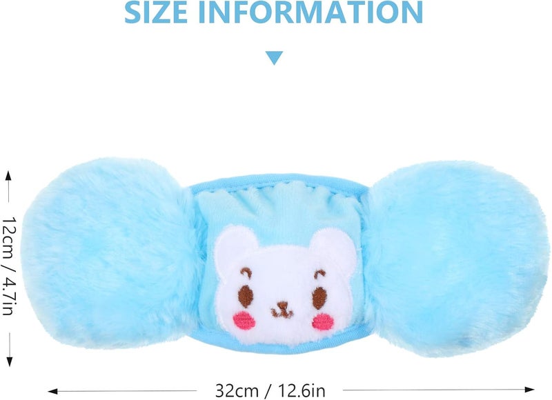 Syhood 3 Pieces Winter Kids Balaclava Face Covering with Earmuffs Cold Weather Ear Warmer Cute Cartoon Ear Muffs for Girls Boys - Image 4