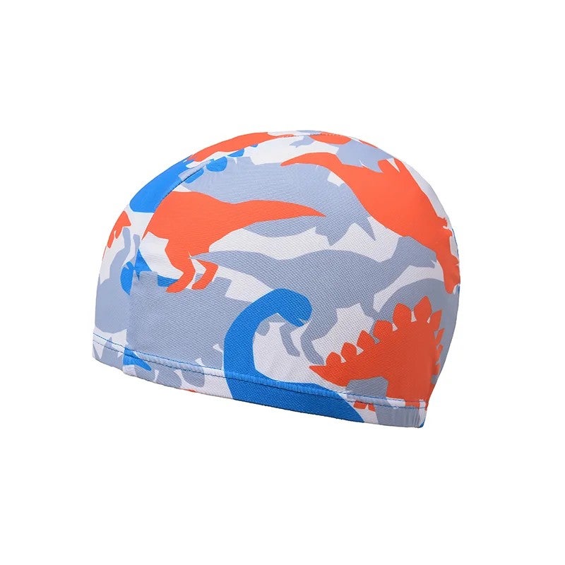 Bluejw Quick Drying Swim Cap for Boys High Elasticity Youth Fabric Swimming Headgear UPF 50+ Waterproof Printed Toddler - Image 2