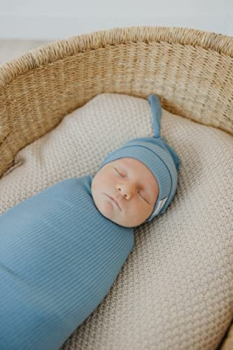 Copper Pearl Baby Swaddle Blanket - Premium Knit Baby Blanket, Large Soft Stretchy Receiving Blankets for Baby Boy and Girl, Swaddles for Newborn, Infant, and Toddler (Atlantic) - Image 4