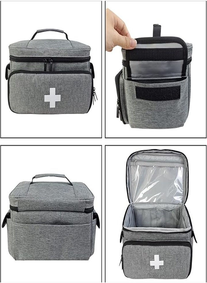 Generic Large capacity medicine box, layered home first aid kit, portable fabric storage bag, home travel medicine bag, large size  - Image 2