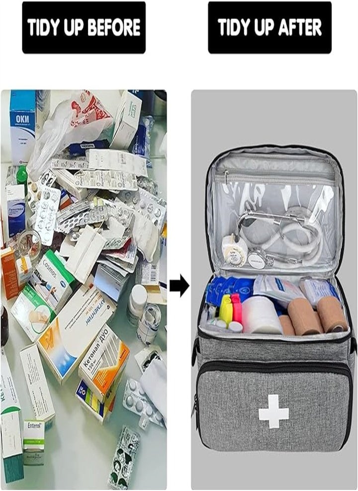 Generic Large capacity medicine box, layered home first aid kit, portable fabric storage bag, home travel medicine bag, large size  - Image 5