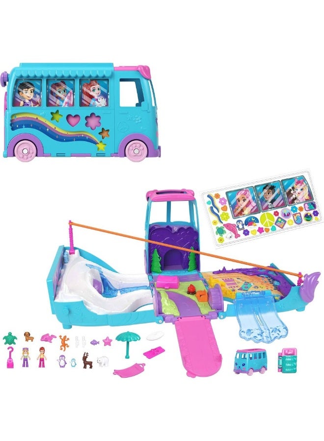 Polly Pocket مجموعة مغامرة بولي بوكيت للسيارة المتنقلة (21 قطعة) - Image 2