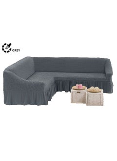 EVORY HOME Sofa Cover L  Shape Super Stretchable Anti-Wrinkle Slip Flexible Resistant 5.5 Meter 