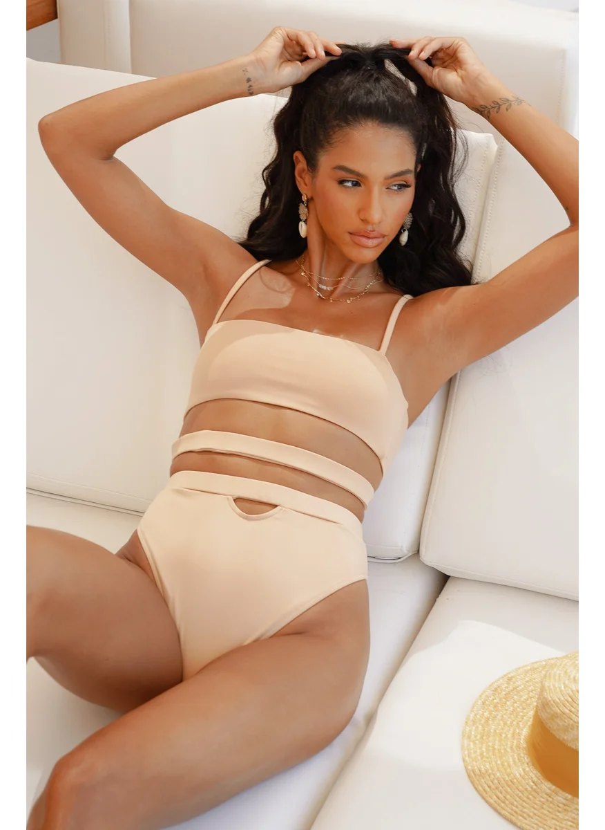 NOMAD High Waist Cut Away Bikini Bottom
