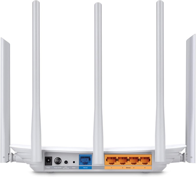 Tp-Link Archer C60 Ac1350 Dual-Band Wlan Router (867 ميغابيت في الثانية (5 جيجاهرتز) + 450 ميغابيت في الثانية (2.4 جيجاهرتز) ، 4 موانئ لان 10 / 100 ميغابيت في الثانية ، خادم الطباعة / الوسائط / FTP ، التحكم في التطبيقات) أبيض - Image 3