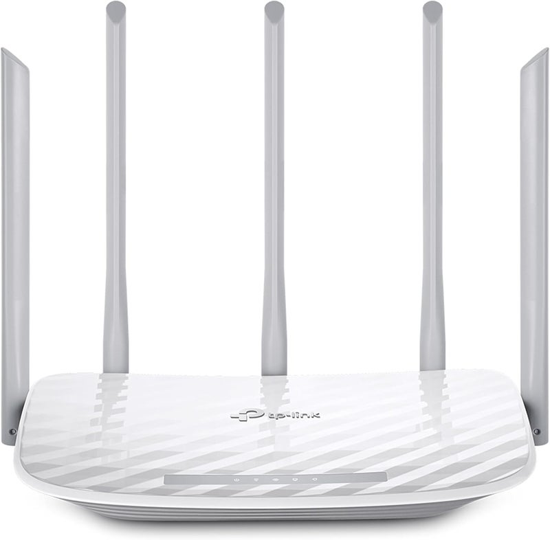Tp-Link Archer C60 Ac1350 Dual-Band Wlan Router (867 ميغابيت في الثانية (5 جيجاهرتز) + 450 ميغابيت في الثانية (2.4 جيجاهرتز) ، 4 موانئ لان 10 / 100 ميغابيت في الثانية ، خادم الطباعة / الوسائط / FTP ، التحكم في التطبيقات) أبيض - Image 1