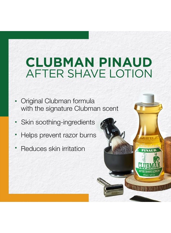 Clubman لوشن ما بعد الحلاقة من بينود، يهدئ البشرة بعد الحلاقة برائحة ذكورية، 16 أونصة - Image 3