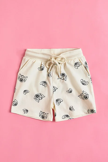 أر أند بي 2 Pack Tom & Jerry Printed Shorts with Drawstring Waist