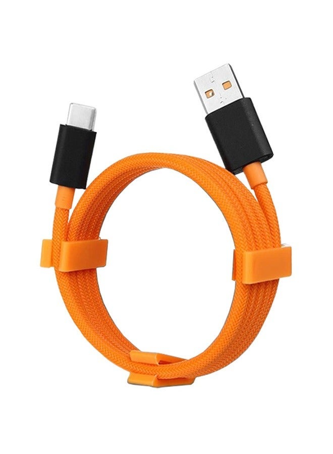 ELTRAZONE Edition USB to Type-C Cable – 1 Meter Fast Charging & Data Sync Cable for Android Smartphones, Tablets, Power Banks, and USB-C Devices – Durable Tangle-Free Design with High-Speed Transfer – Bright Orange Color for Easy Visibility - Image 1