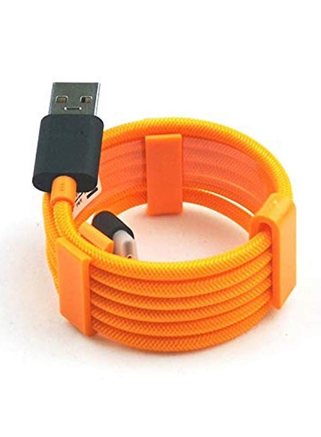 ELTRAZONE Edition USB to Type-C Cable – 1 Meter Fast Charging & Data Sync Cable for Android Smartphones, Tablets, Power Banks, and USB-C Devices – Durable Tangle-Free Design with High-Speed Transfer – Bright Orange Color for Easy Visibility - Image 3