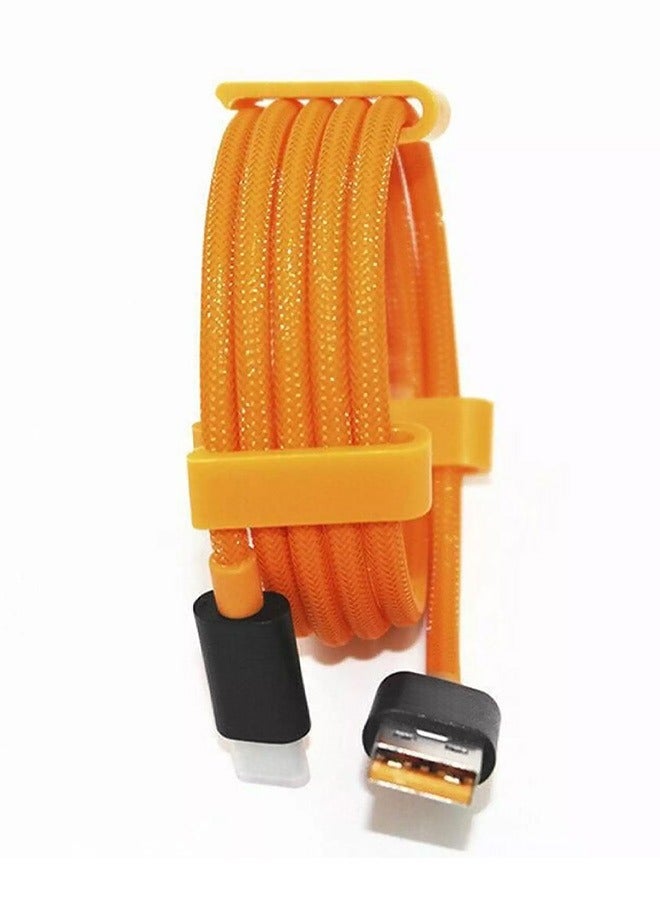 ELTRAZONE Edition USB to Type-C Cable – 1 Meter Fast Charging & Data Sync Cable for Android Smartphones, Tablets, Power Banks, and USB-C Devices – Durable Tangle-Free Design with High-Speed Transfer – Bright Orange Color for Easy Visibility - Image 4