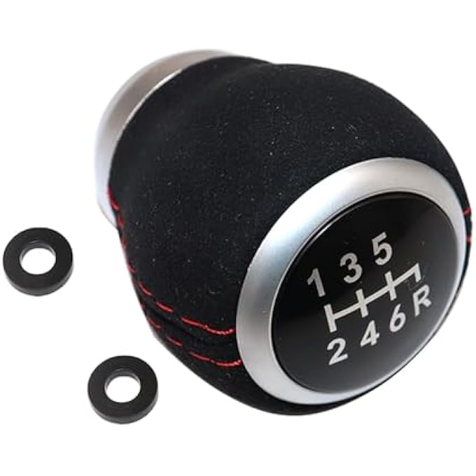 rayihni 6Speed Gear Shift Knob Heavy Suede Compatible with Subaru Impreza WRX STI 20042021 NRHDSQ01 - Image 1