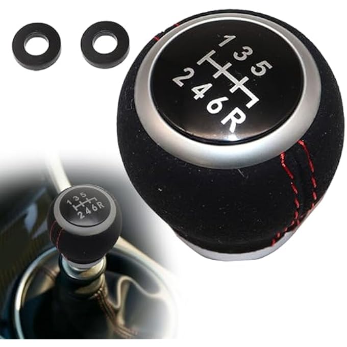 rayihni 6Speed Gear Shift Knob Heavy Suede Compatible with Subaru Impreza WRX STI 20042021 NRHDSQ01 - Image 3