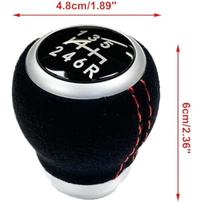 rayihni 6Speed Gear Shift Knob Heavy Suede Compatible with Subaru Impreza WRX STI 20042021 NRHDSQ01 - Image 5