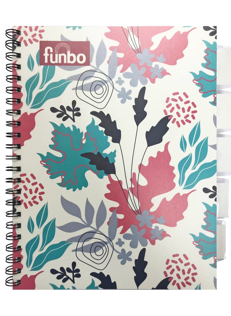 Funbo - Funbo - A4 Size, 150 sheets notebook with PP cover and dividers for 5 subjects - Image 1