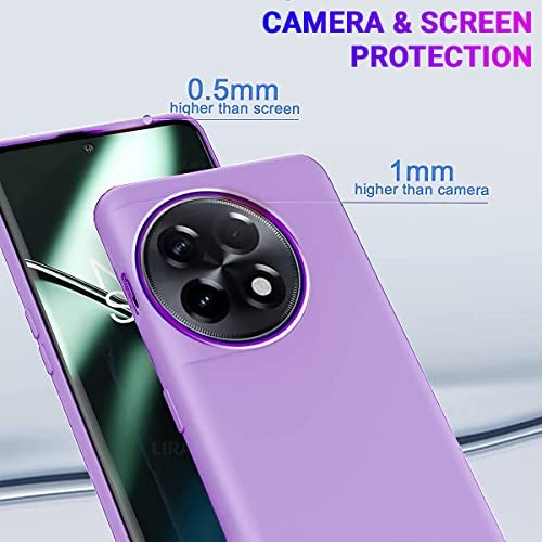 LIRAMARK غطاء خلفي ناعم من السيليكون السائل من LIRAMARK لهاتف OnePlus 11R 5G / 1+11R 5G (لافندر) - Image 2