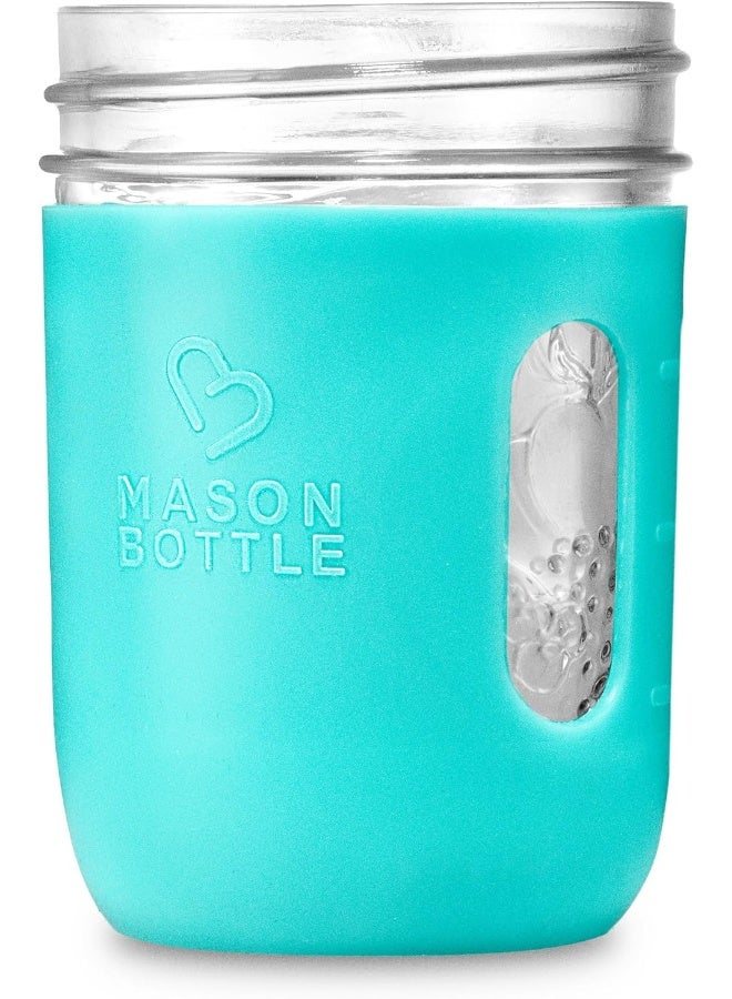 Mason Bottle Silicone Sleeve - Fits Any 8 Ounce Regular-Mouth Mason Jar - Image 1